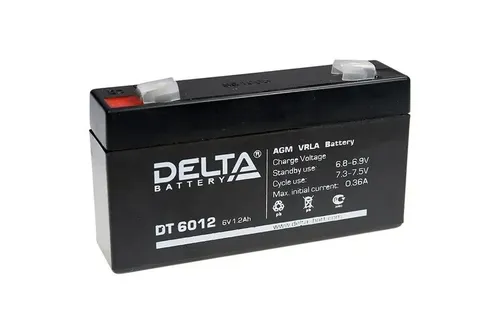 Аккумуляторная батарея Delta DT 6012 (6V / 1.2Ah)