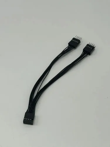 Кабель-удлинитель USB 2.0 9-pin (9 pin) для материнской платы, разветвитель 1 гнездо на 2 штекера, д