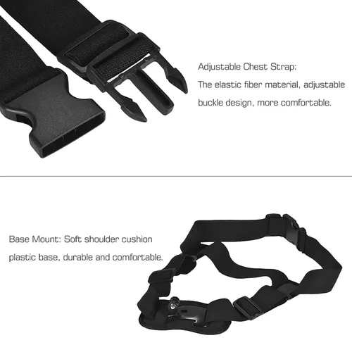 Регулируемый наплечный ремень для экшн-камер GoPro Hero 7/6/5/4 SJCAM YI черный