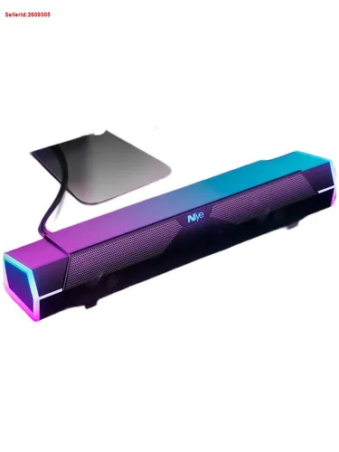 Колонка для компьютера, ноутбука и телевизора проводная, саундбар для ПК с RGB подсветкой