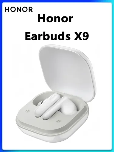 Honor Наушники беспроводные с микрофоном Honor Earbuds X9, Bluetooth, USB Type-C, белый