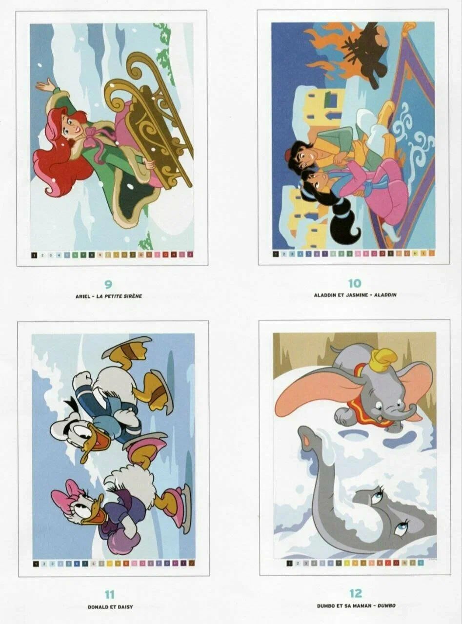 Раскраска по номерам Coloriages mysteres Disney - Saisons - Сезоны - 128стр