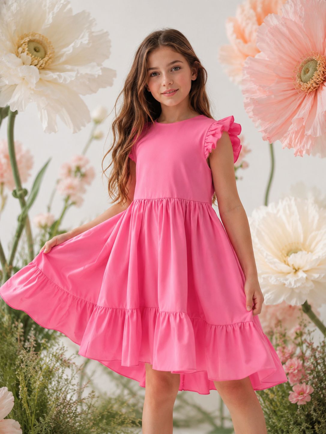 Платье для девочки KAFTAN детское летнее хлопок 100% розовое 134-140