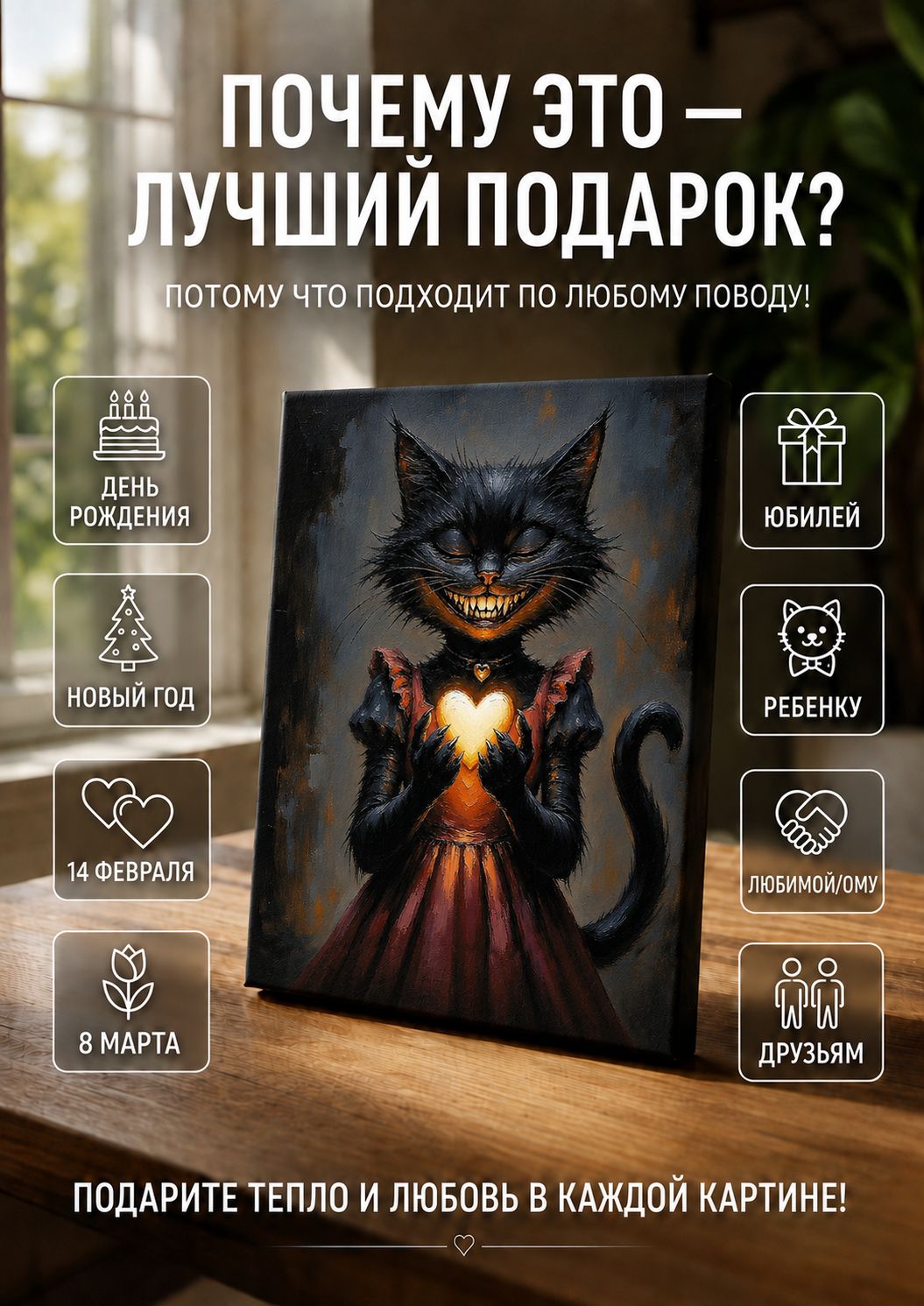 Кошечка с сердечком