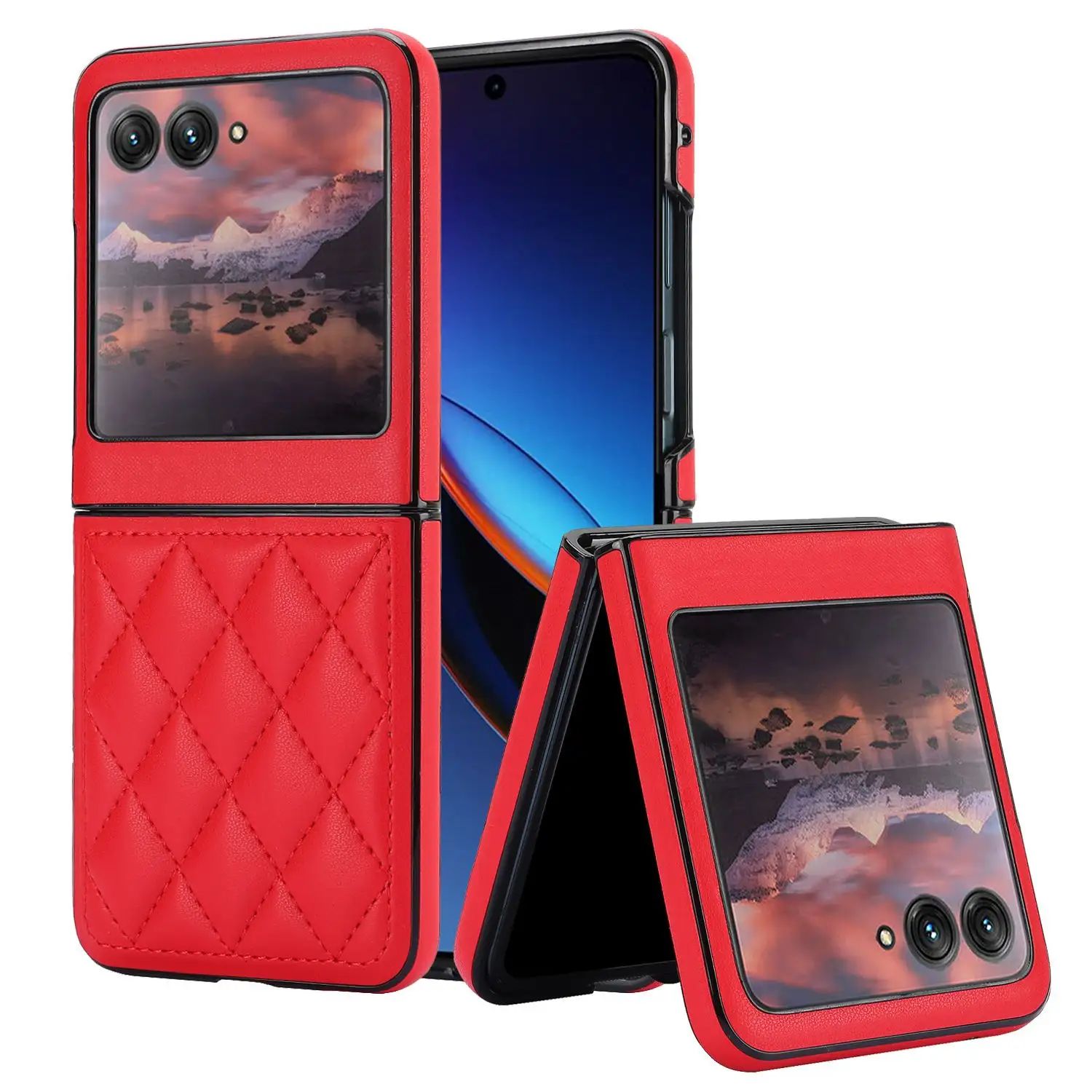 智能手机壳 用于 Motorola Razr 40 Ultra, 塑料 , 红色