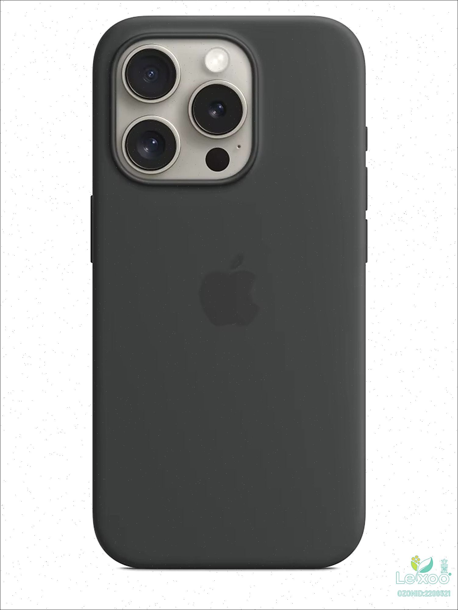 智能手机壳 用于 Apple iPhone 15 Pro Max, 硅胶, 黑色