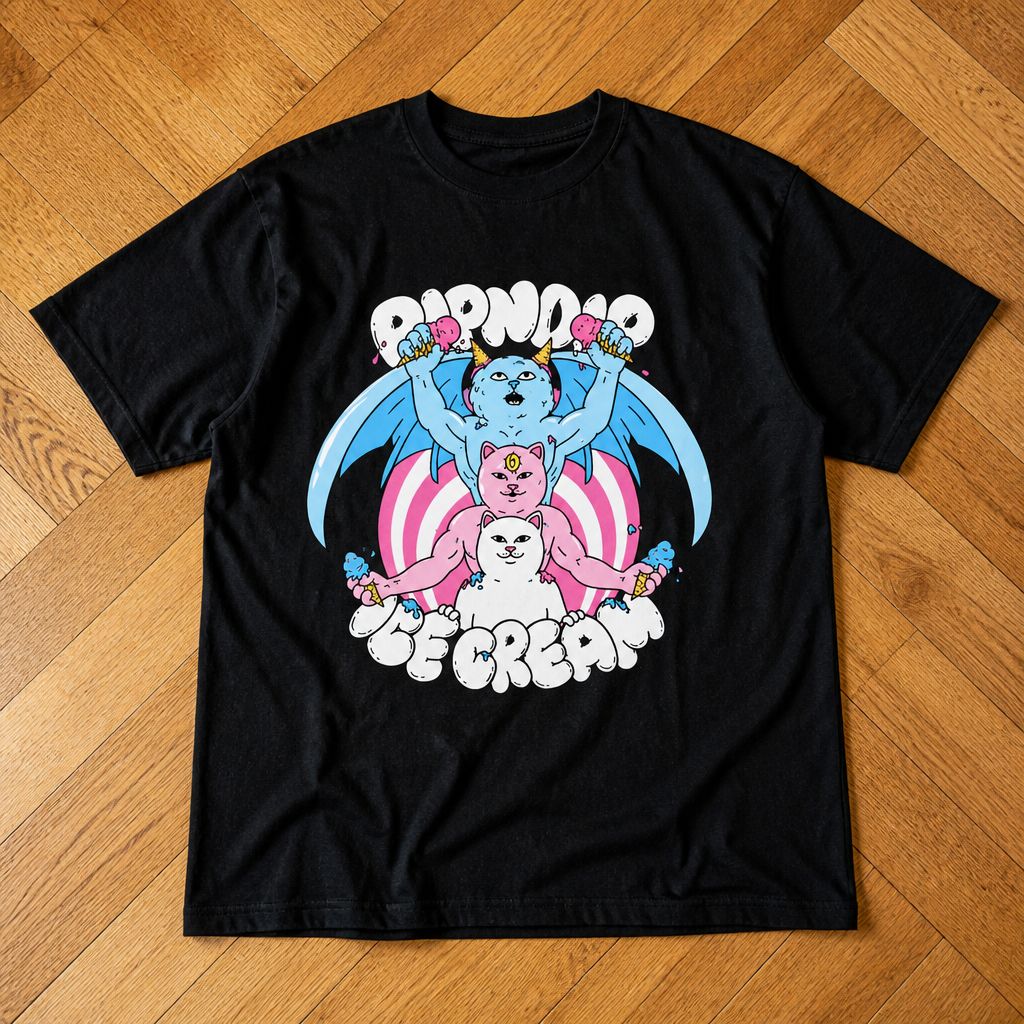 Футболка ripndip ice cream 2017 type y2k vintage flat_lay