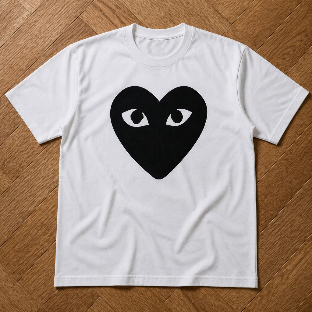 Футболка comme des garcones play cdg y2k flat_lay