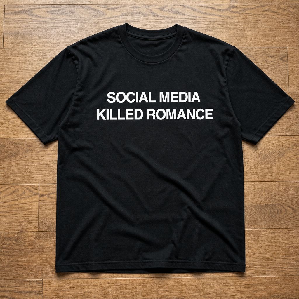 Футболка social media killed romance y2k archive
