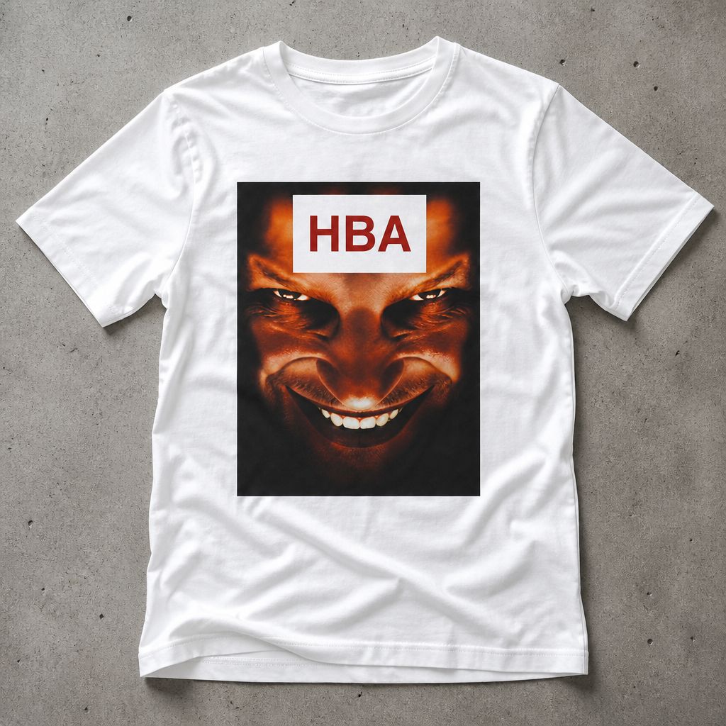 Футболка Hood By Air HBA Aphex Twin y2k archive flat_lay