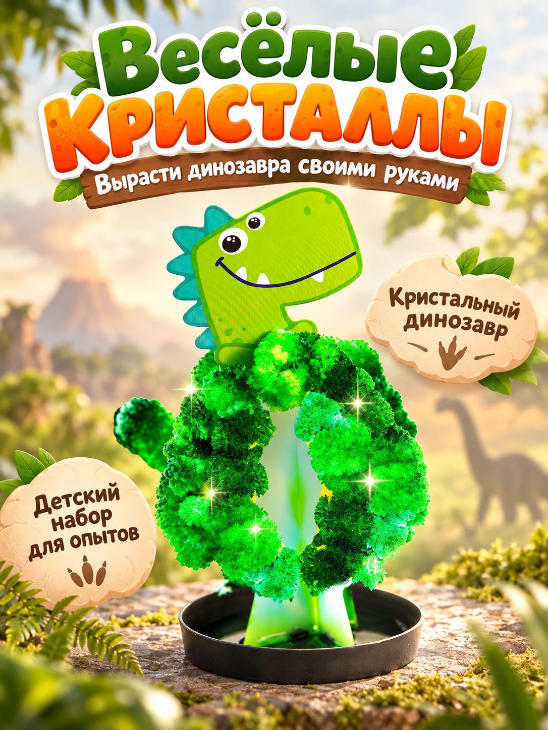 Набор для выращивания кристаллов "Динозавр"