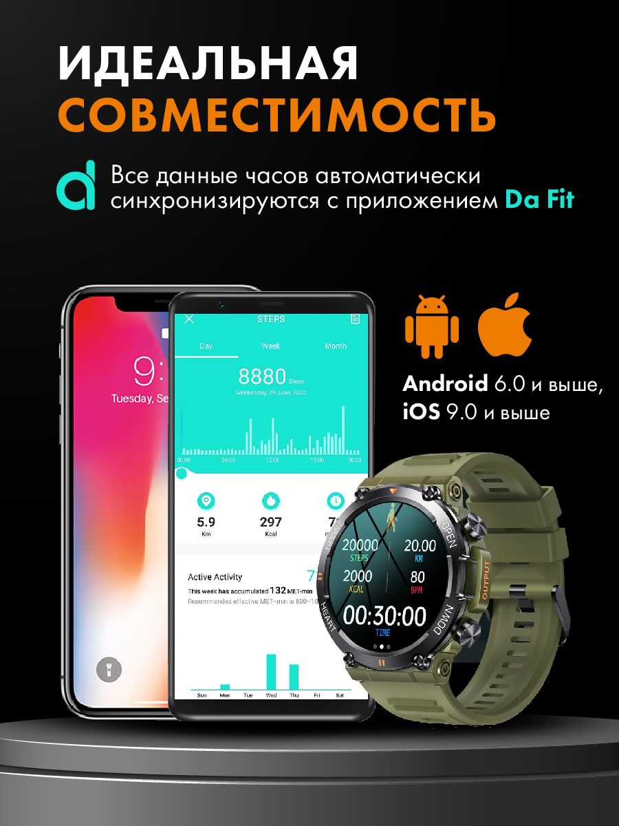 Купить смарт-часы K56pro, экран 1.39