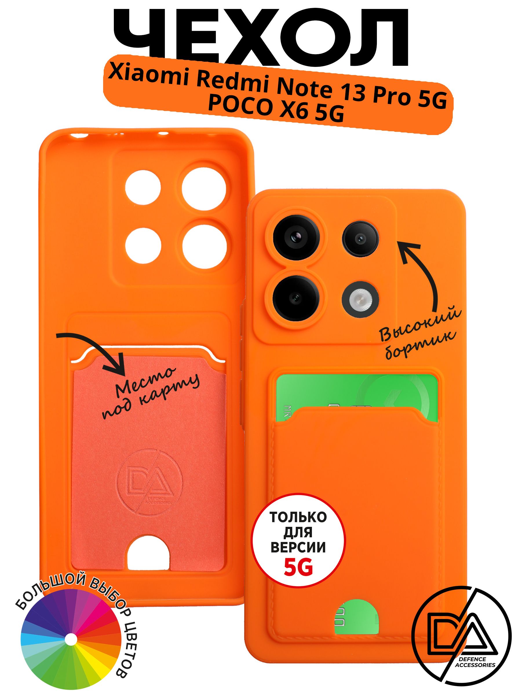 ЧехолдляXiaomiRedmiNote13PRO5Gсотделомдлябанковскихкарт