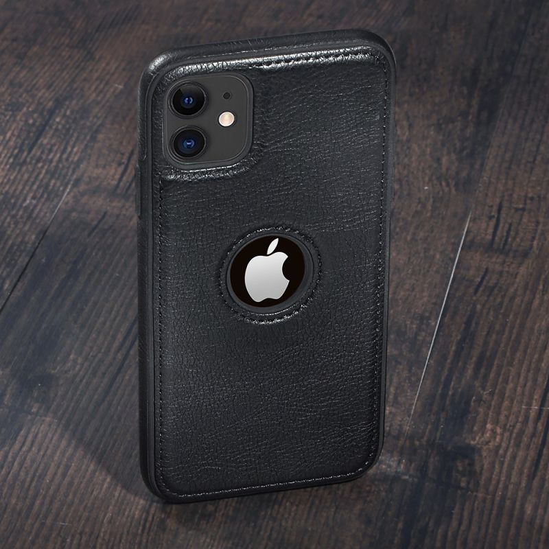 智能手机壳 用于 Apple iPhone XS, 人造皮革, 黑色