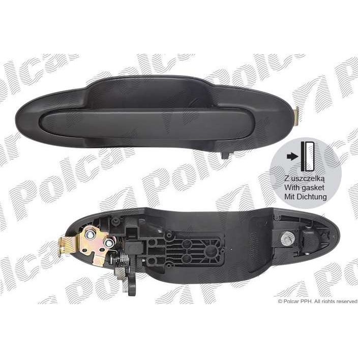 【2連番】タッチ交代! PSA9・PSA8 Ручка задней левой двери наружная для Mazda MPV 1999-2006 гладкая