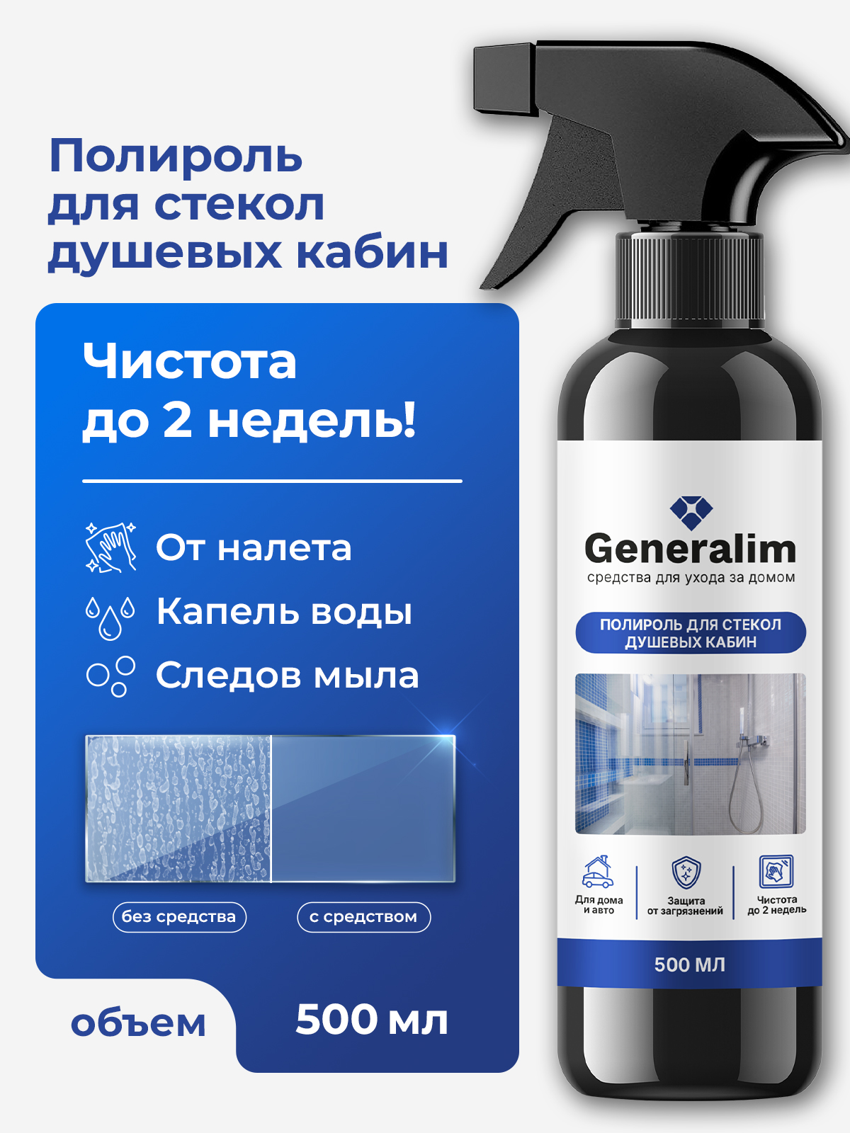 Generalim 防雨剂 喷雾, 500 毫升, 1 个