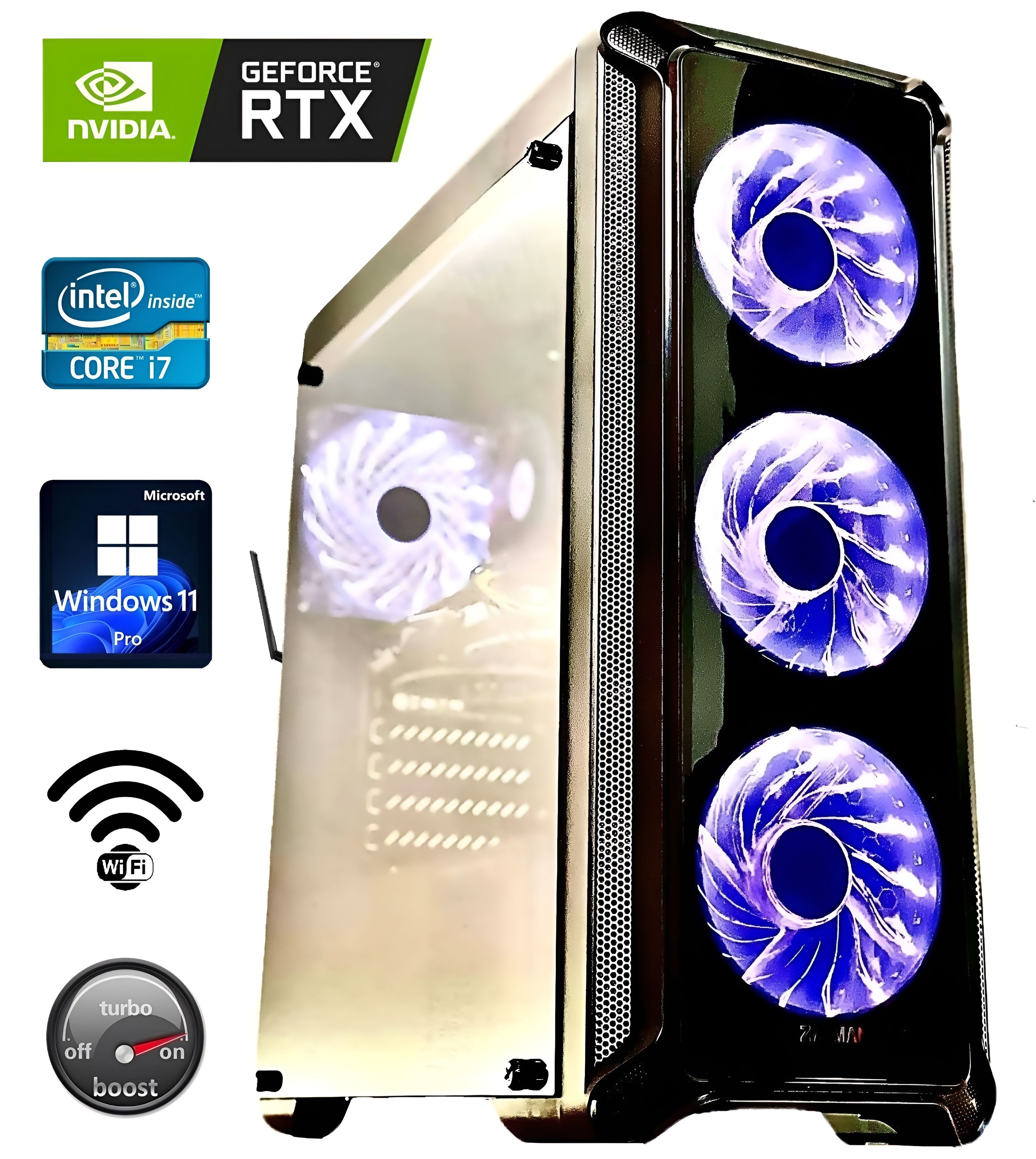 BloodyСистемныйблокИгровойкомпьютер(IntelCorei7-5820K,RAM32ГБ,AMDRadeonRX580(8Гб),Windows),Игровойкомпьютер,черный,темно-синий