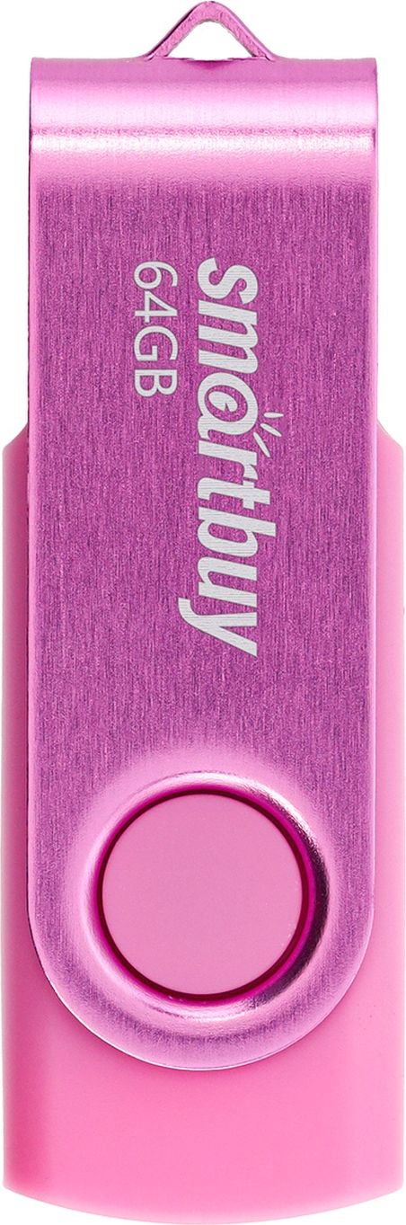 SmartBuy Twist 64 ГБ USB-флеш-накопитель, USB 2.0, SB064GB2TWP, розовый дым