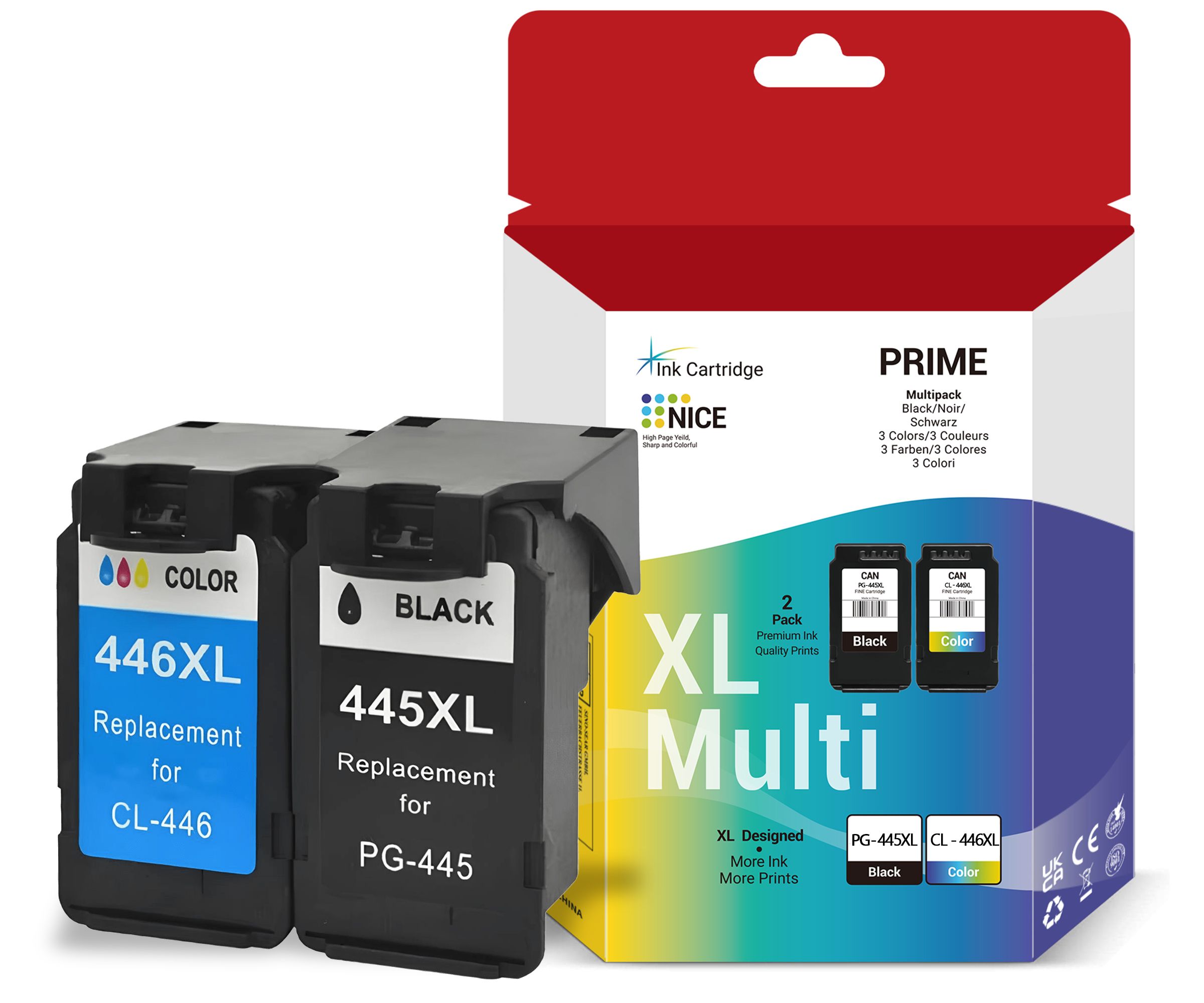 КомплекткартриджейPG-445XL/CL-446XLчерный+цветной(OEM.ref)дляCanon