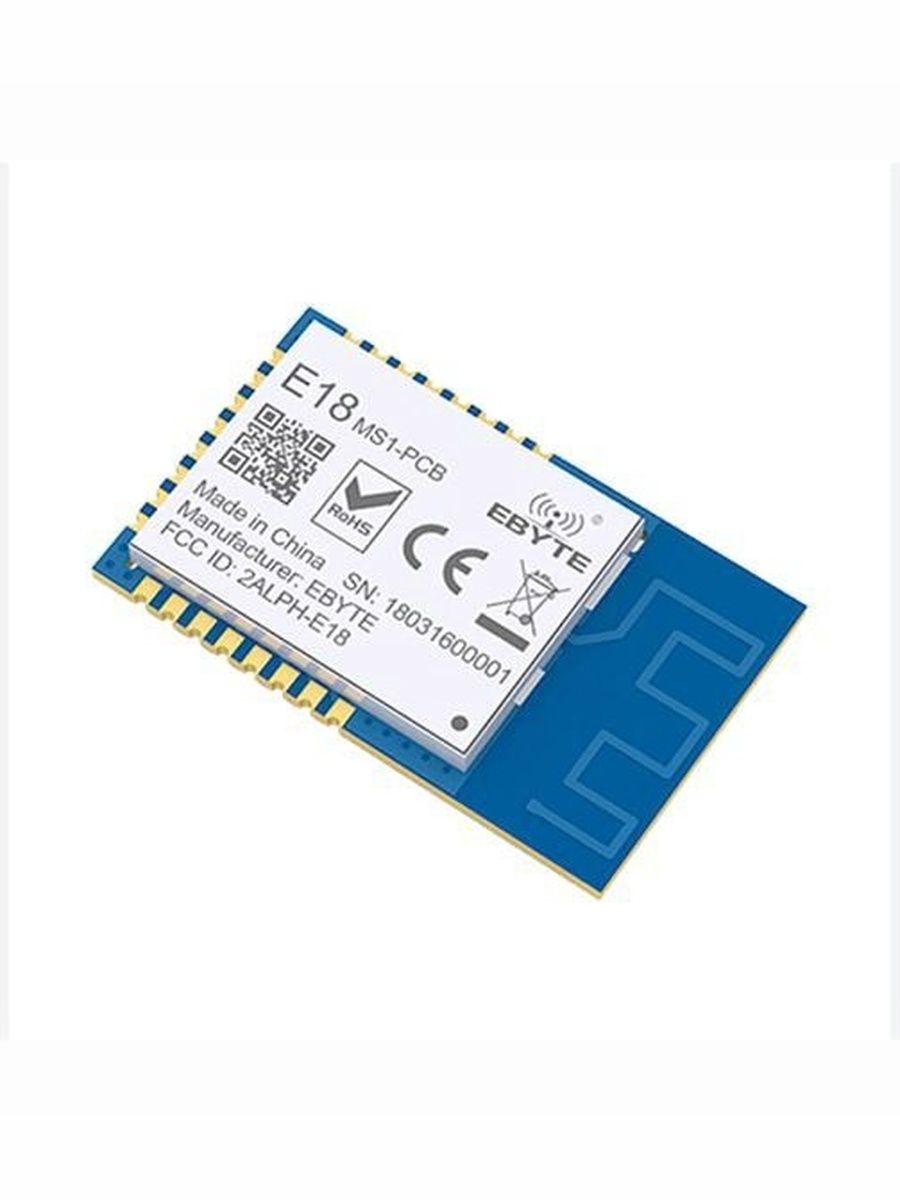 E18-MS1-PCB,МодульZigBee,CC2530,2.4GHz,UART,I/O,0.2км