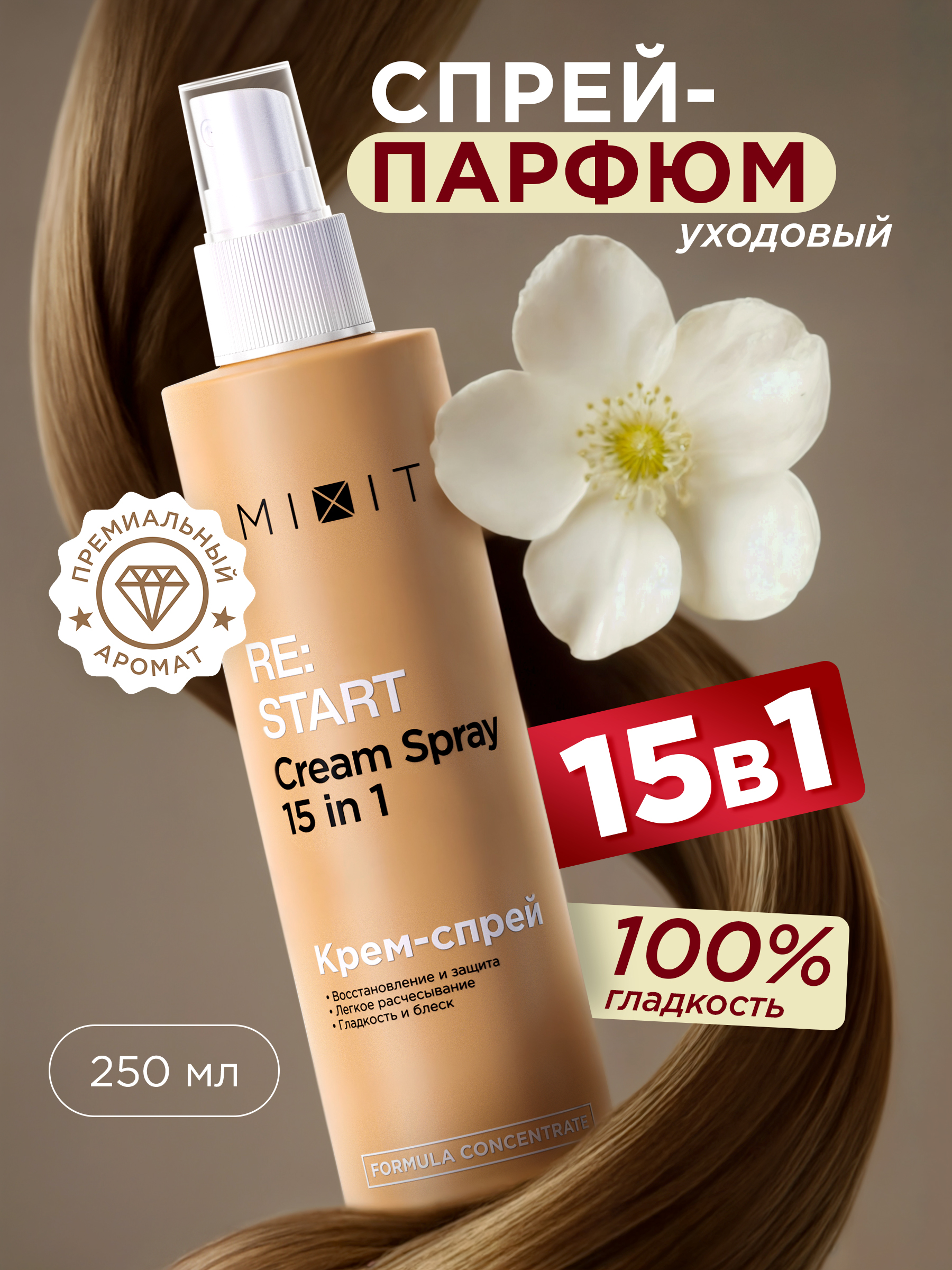 霧霧舞 Ⅰ AC - 100V MIXIT Спрей для волос увлажняющий 15 в 1 профессиональный. Крем