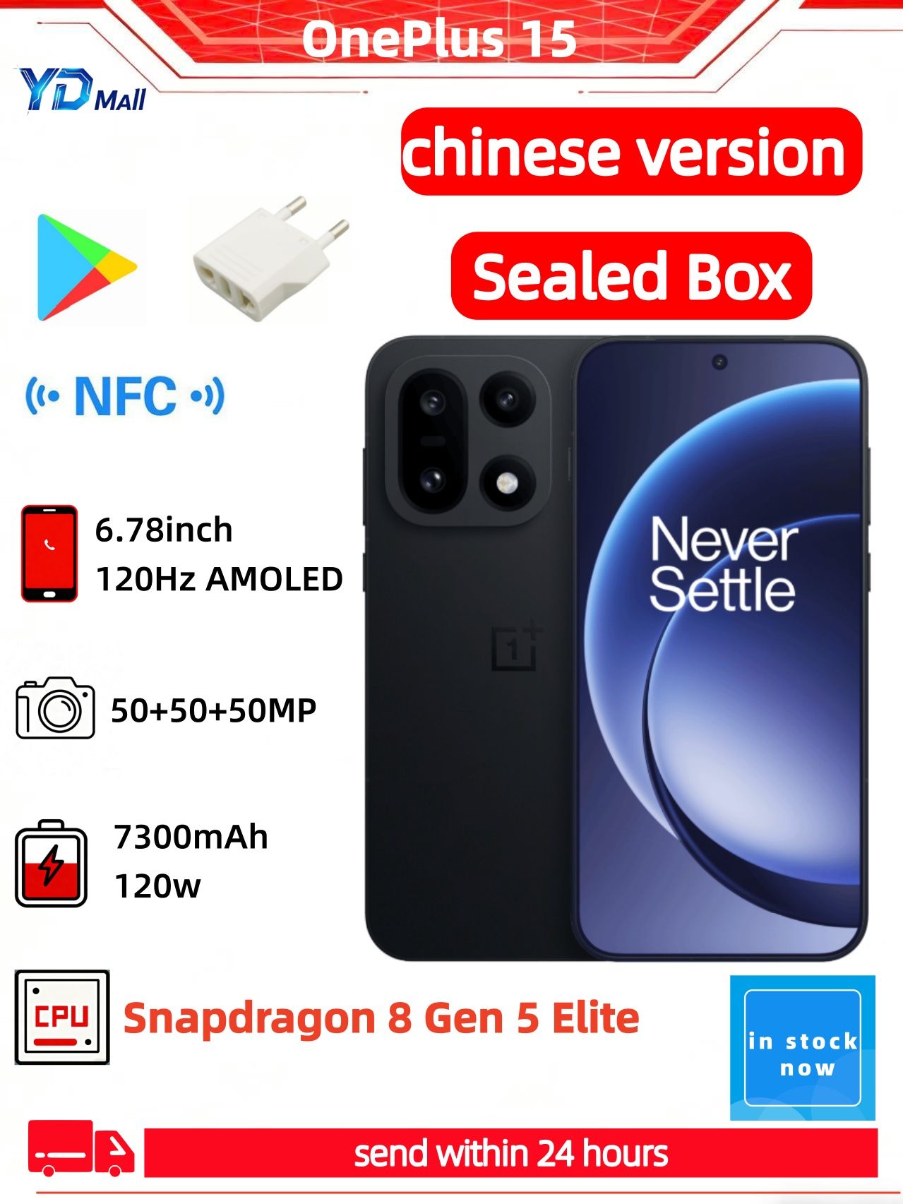 OnePlusСмартфонoneplus15CN12/256ГБ,черныйматовый