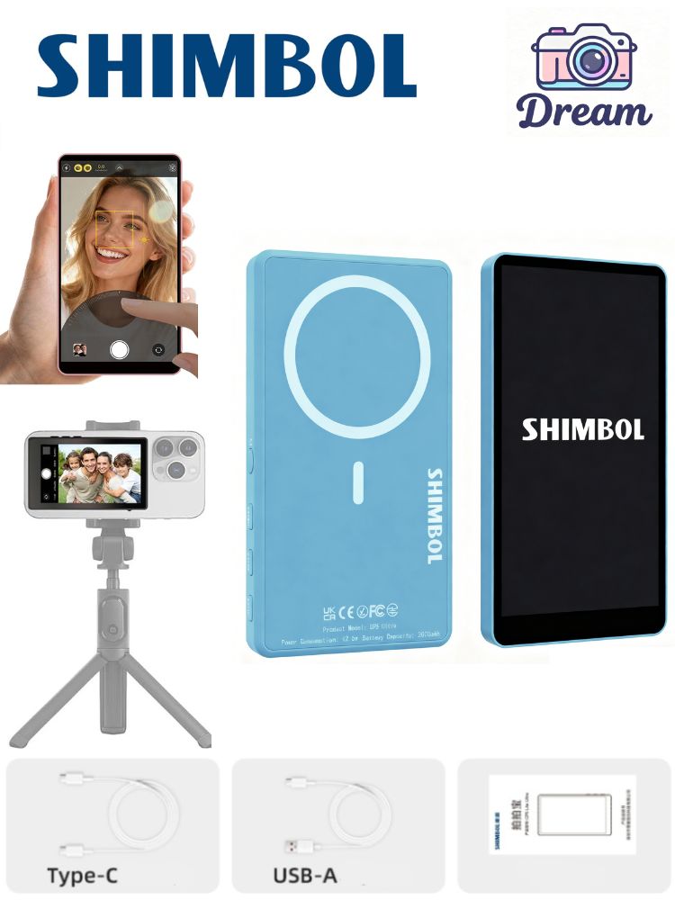 Shimbol CP5 Lite Vlog Selfie Monitor Scherm - Roze - Ideaal Voor Content Creators