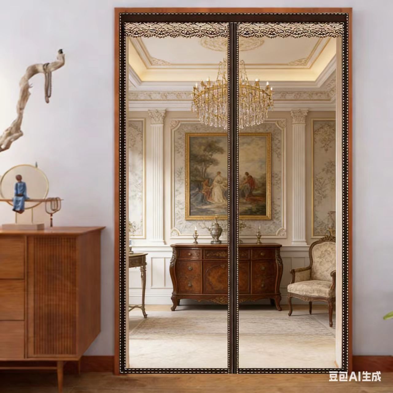 Деревянные декоративные шторы