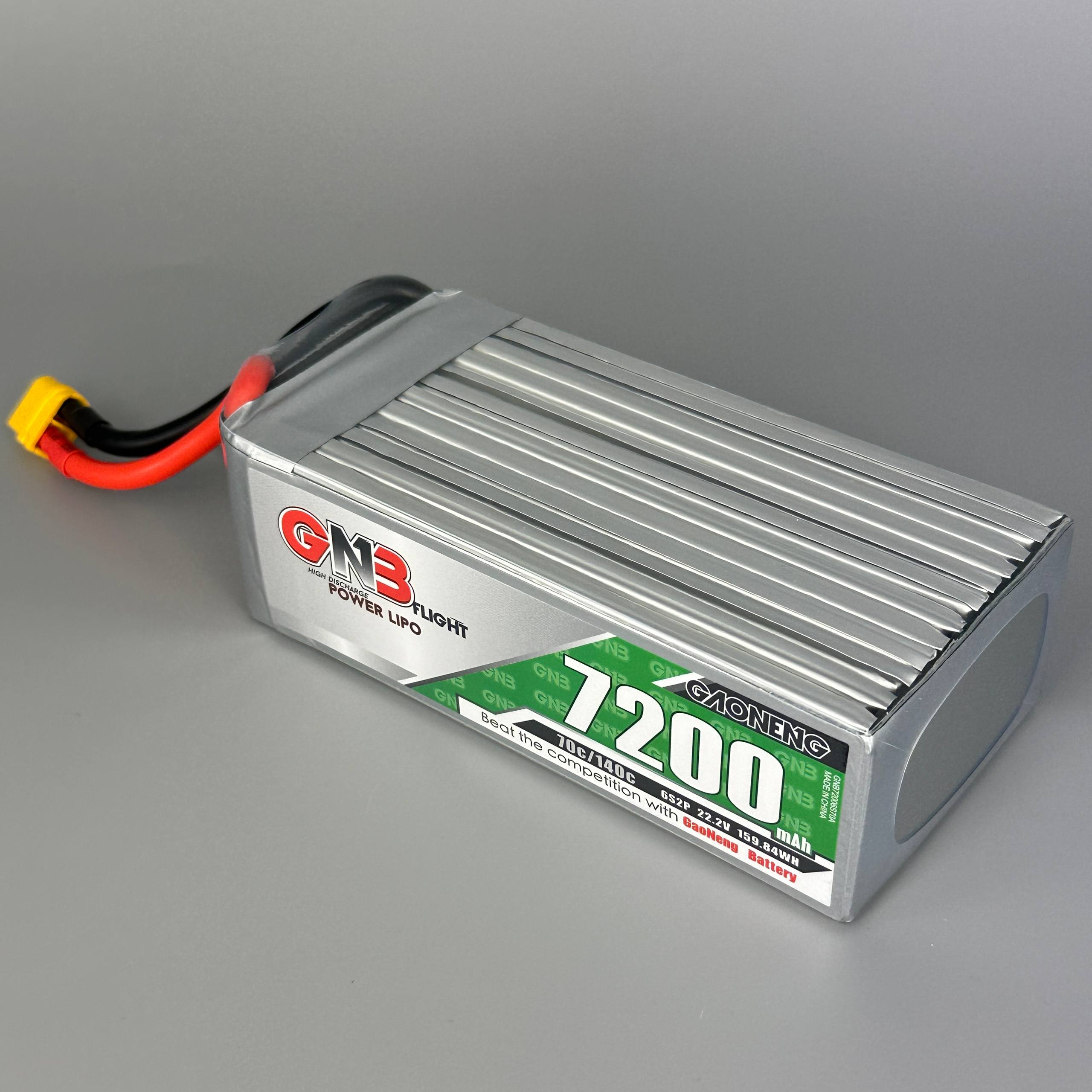 Gaoneng GNB 6S2P 22.2V 7200mAh 70C Lipo XT60 Gaoneng GNB 6S2P 22.2V 7200mAh 70C Lipo XT60