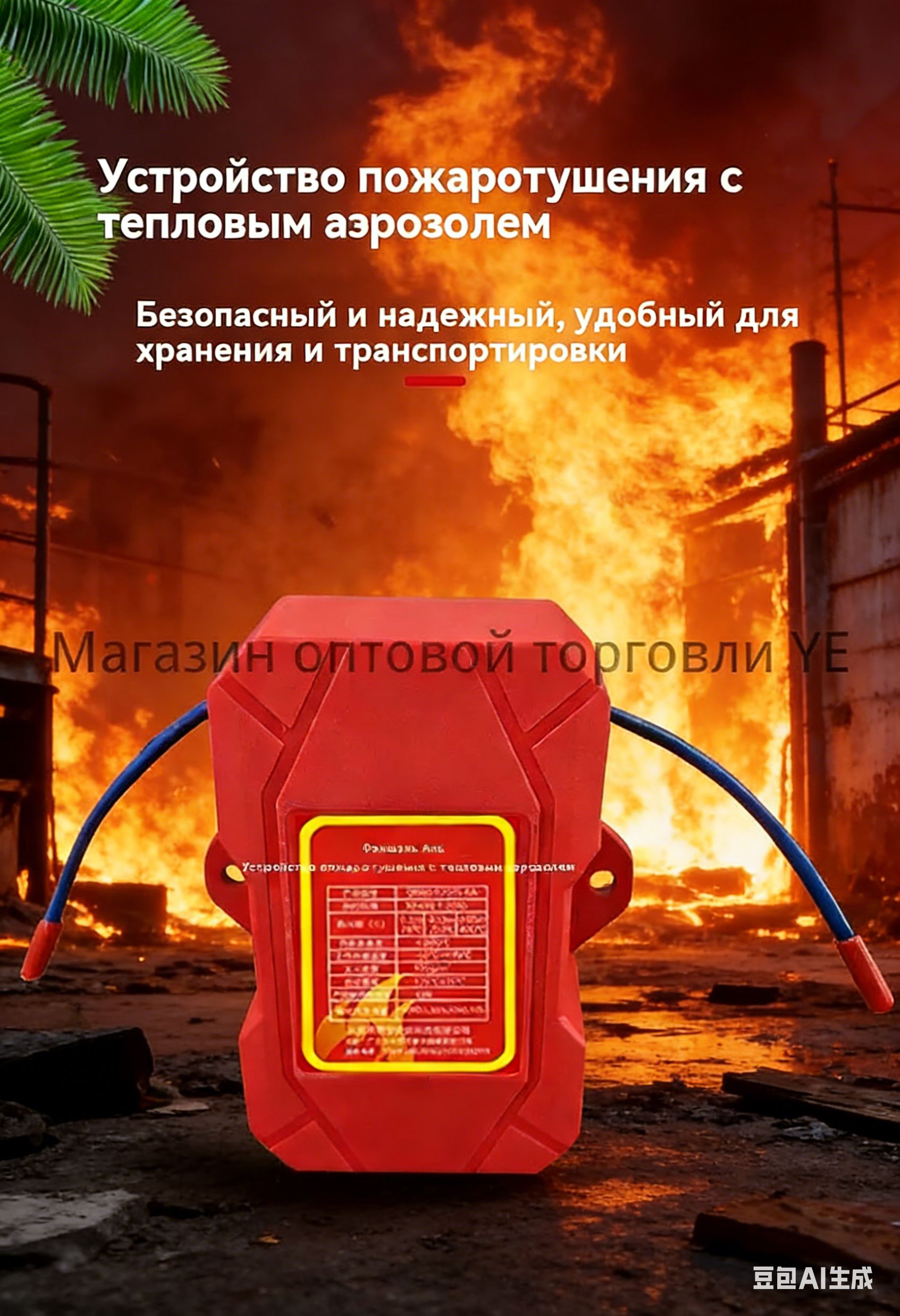 Устройствоавтоматическогопожаротушения,используемоевдомах,коттеджах,гаражах,складахиофисах,20грамм,1шт.