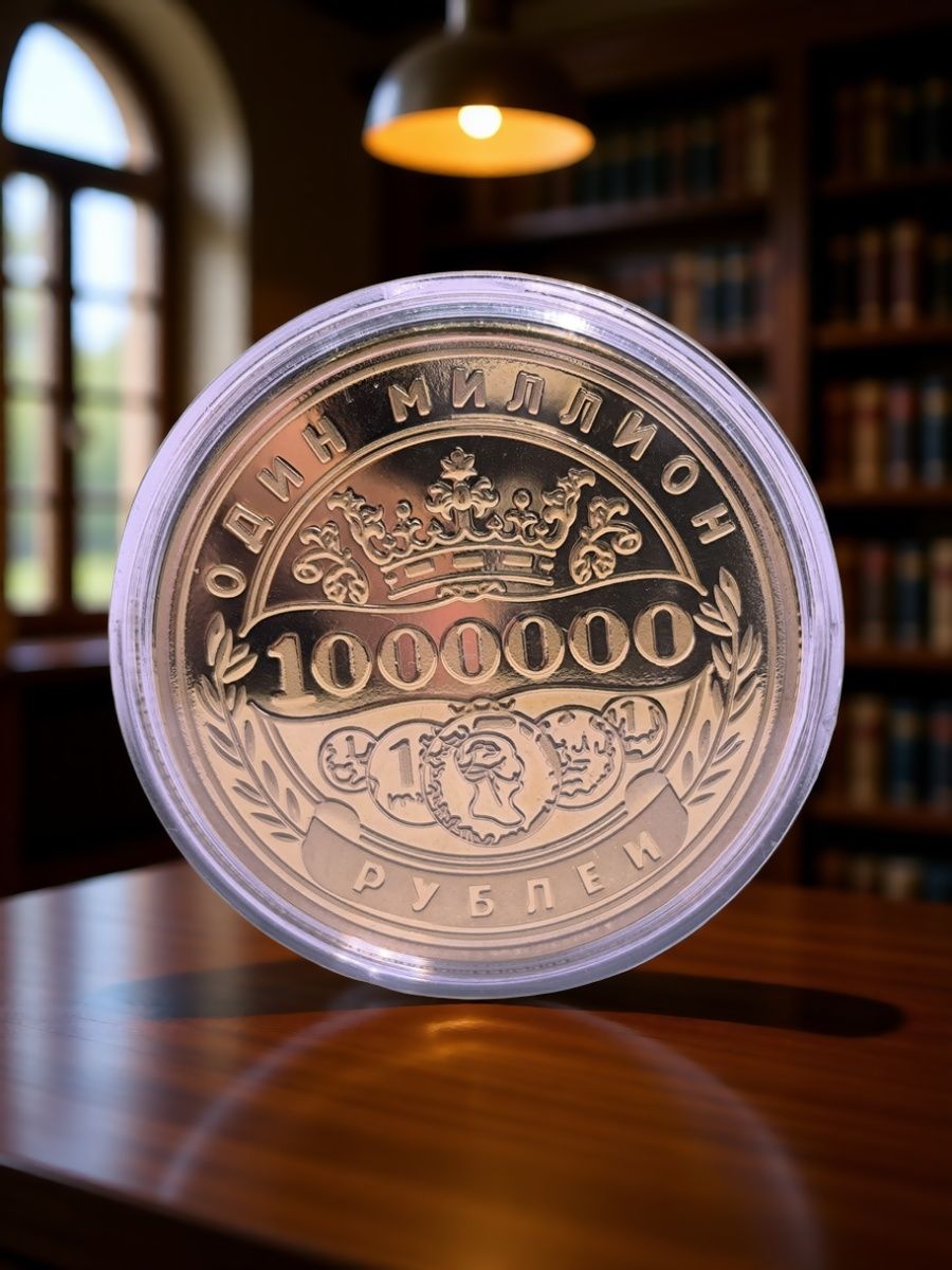 ПамятнаямонетаРоссииноминалом1миллионрублей.
