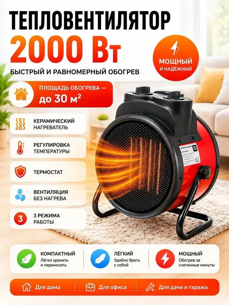 Обогреватель для дома, тепловентилятор #1
