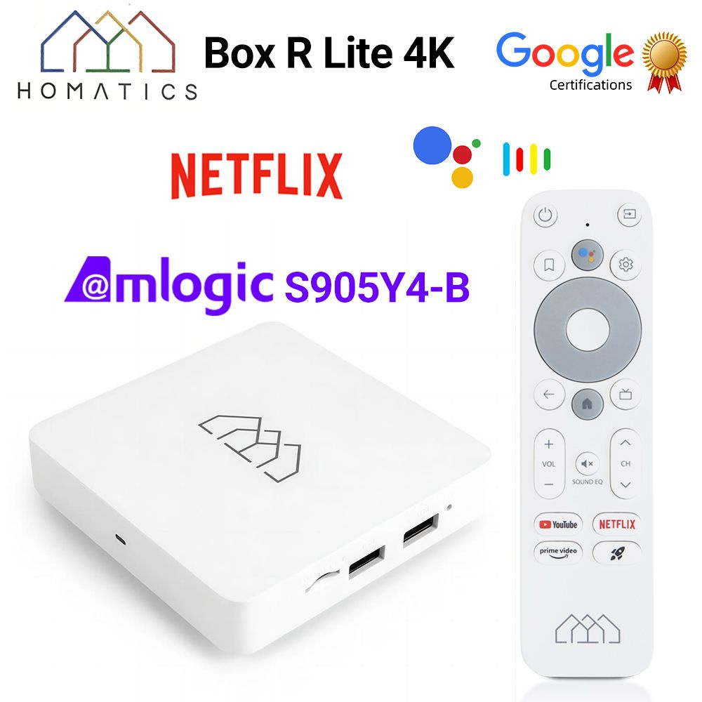 Медиаплеер Homatics R lite 4K, HDMI, RJ-45 Ethernet, USB, белый, Android  купить по низкой цене с доставкой в интернет-магазине OZON (1407945508)