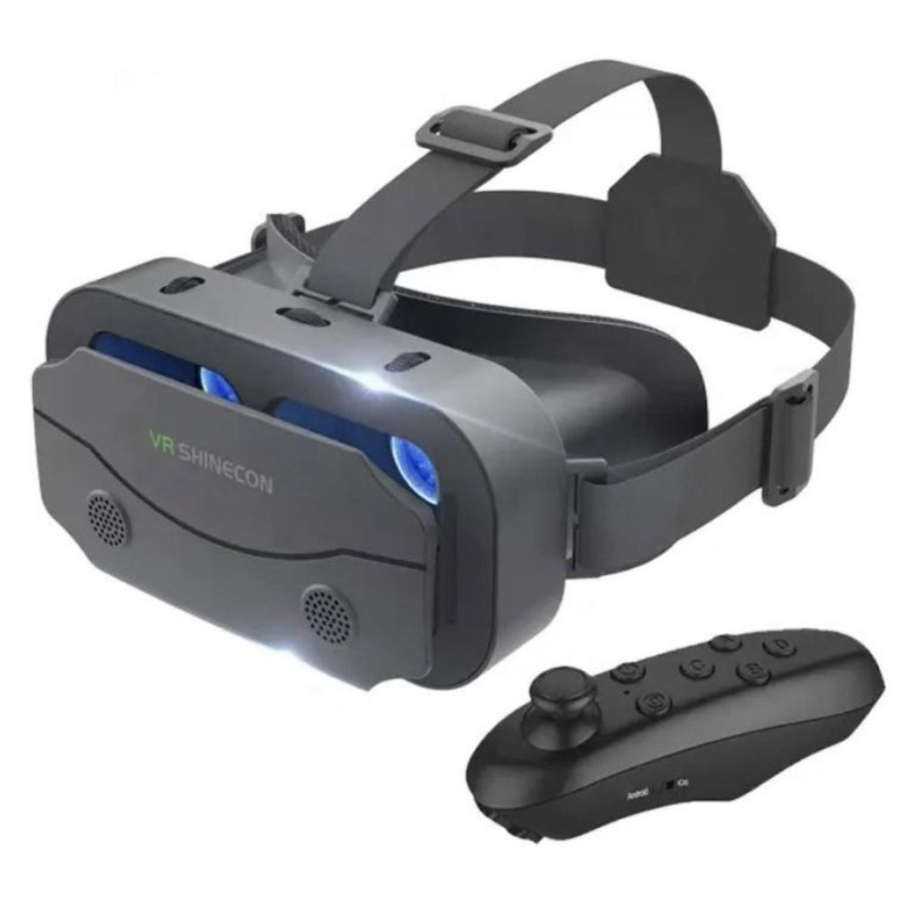 Очки виртуальной реальности для игр и фильмов на телефоне с пультом VR Shinecon.  #1