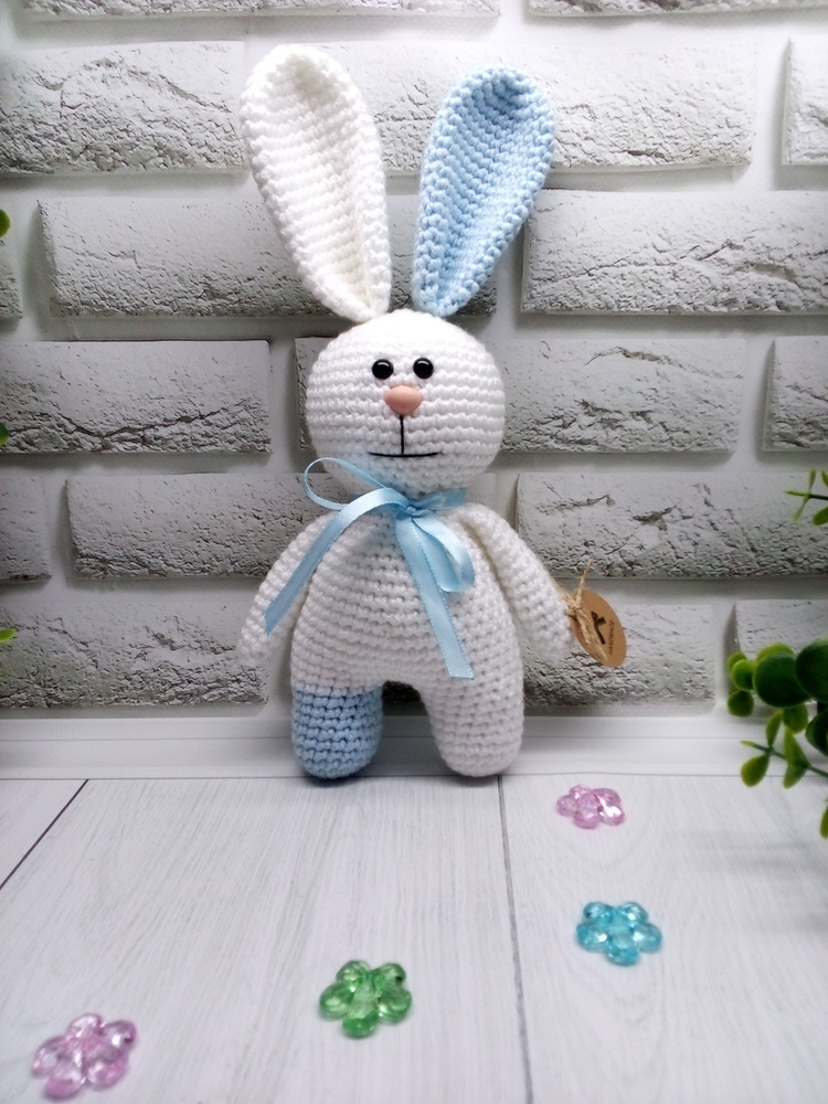 Вязаная игрушка *Зайчик* 25см/мягкая игрушка/ручная работа - купить с ...