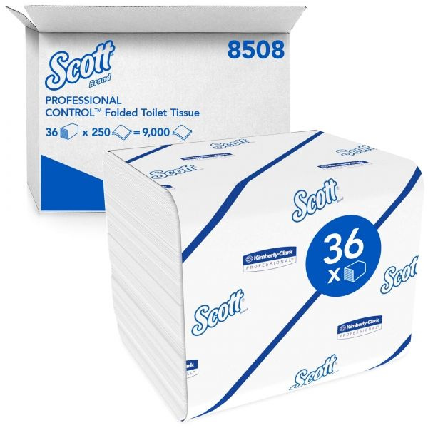 Туалетная бумага в пачках 8508 Scott двухслойная от Kimberly-Clark Professional (36 пач х 250 л)  #1