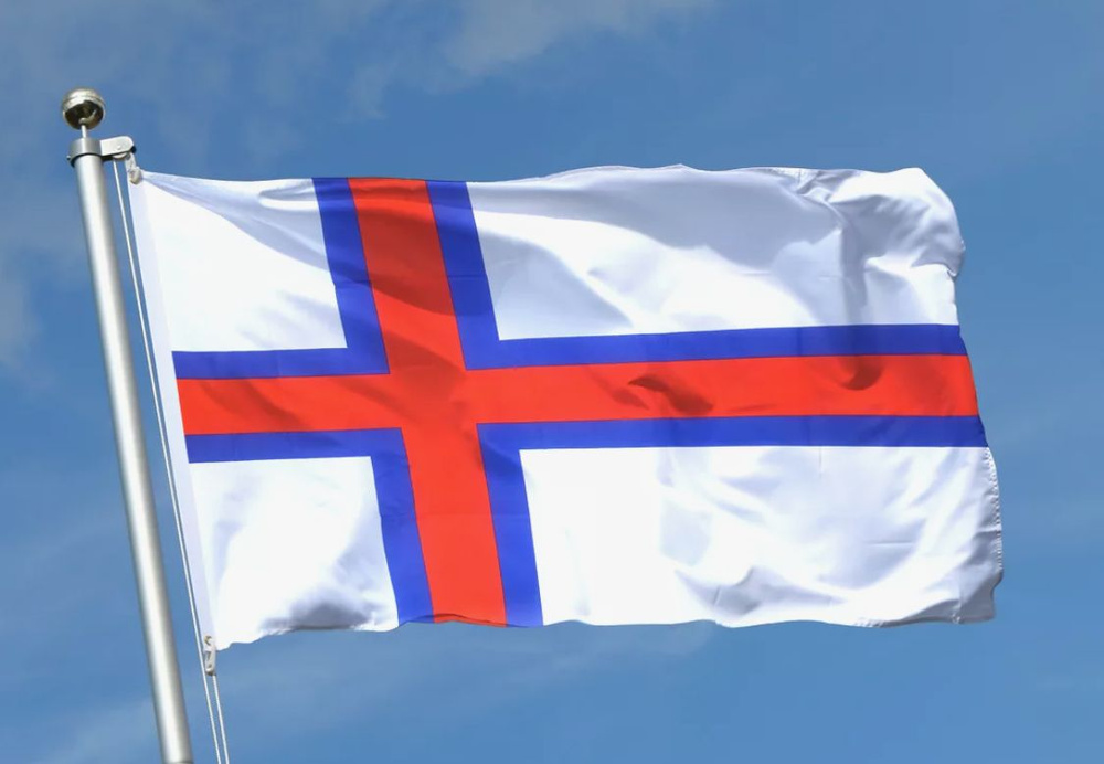 Флаг Фарерских островов 80х120 см с люверсами #1