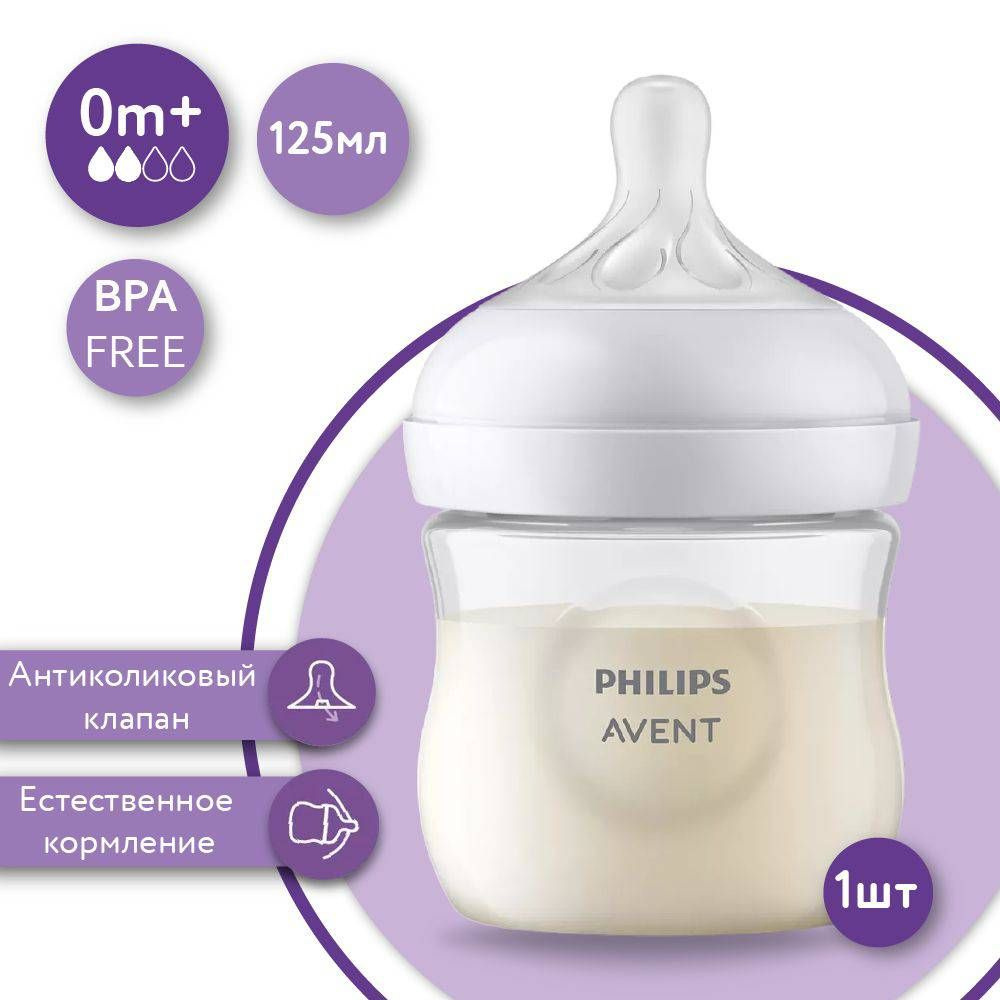 PHILIPS AVENT Бутылочка для кормления SCY900/01, 125 мл, 0 мес+, 1шт #1