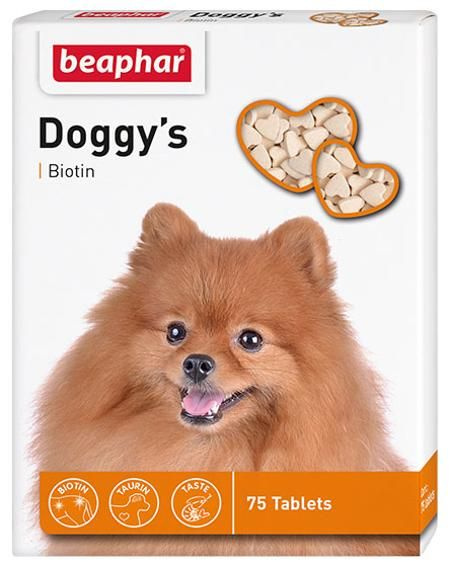 Doggy's + Biotine (Beaphar) кормовая добавка для собак, 75 таб. #1