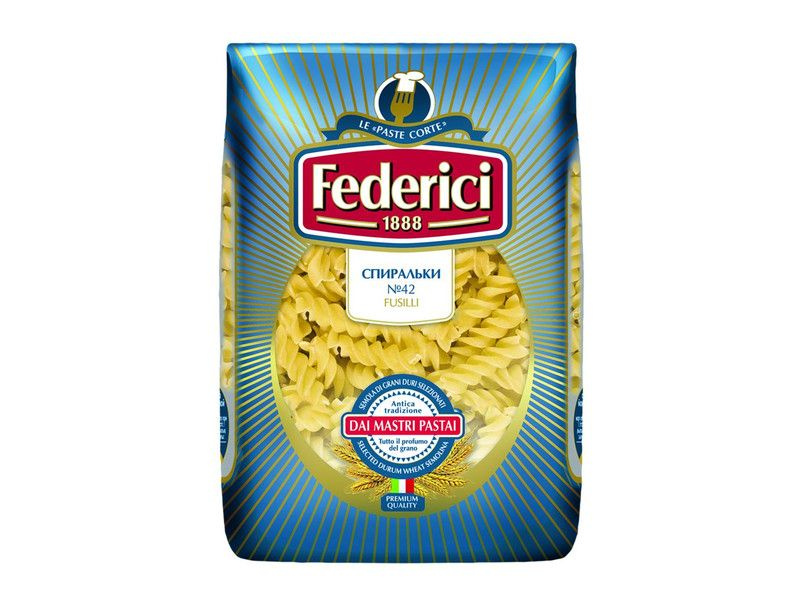 Макароны спиральки Fusilli №042, Federici, 20 шт. по 500 г. - купить с ...