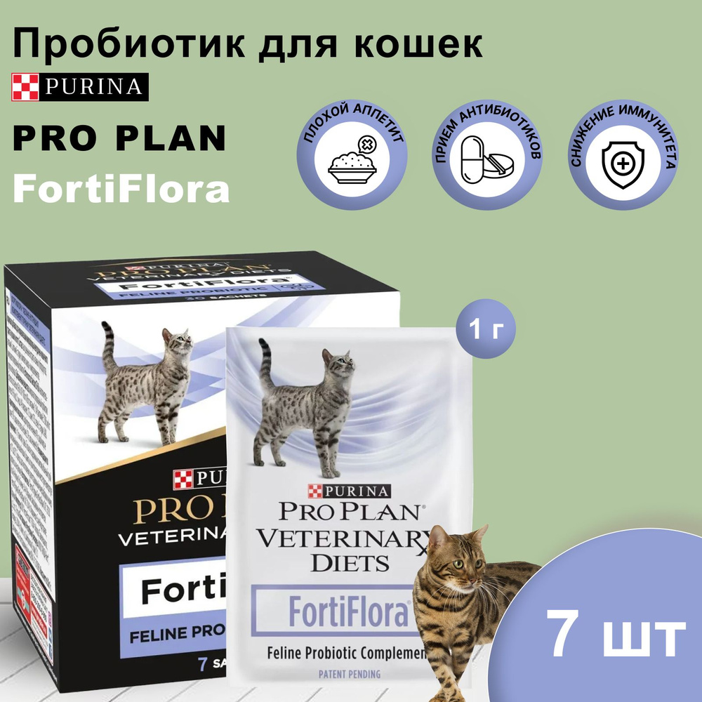 Пробиотик PRO PLAN FortiFlora для кошек, 7шт х 1г - купить с доставкой ...
