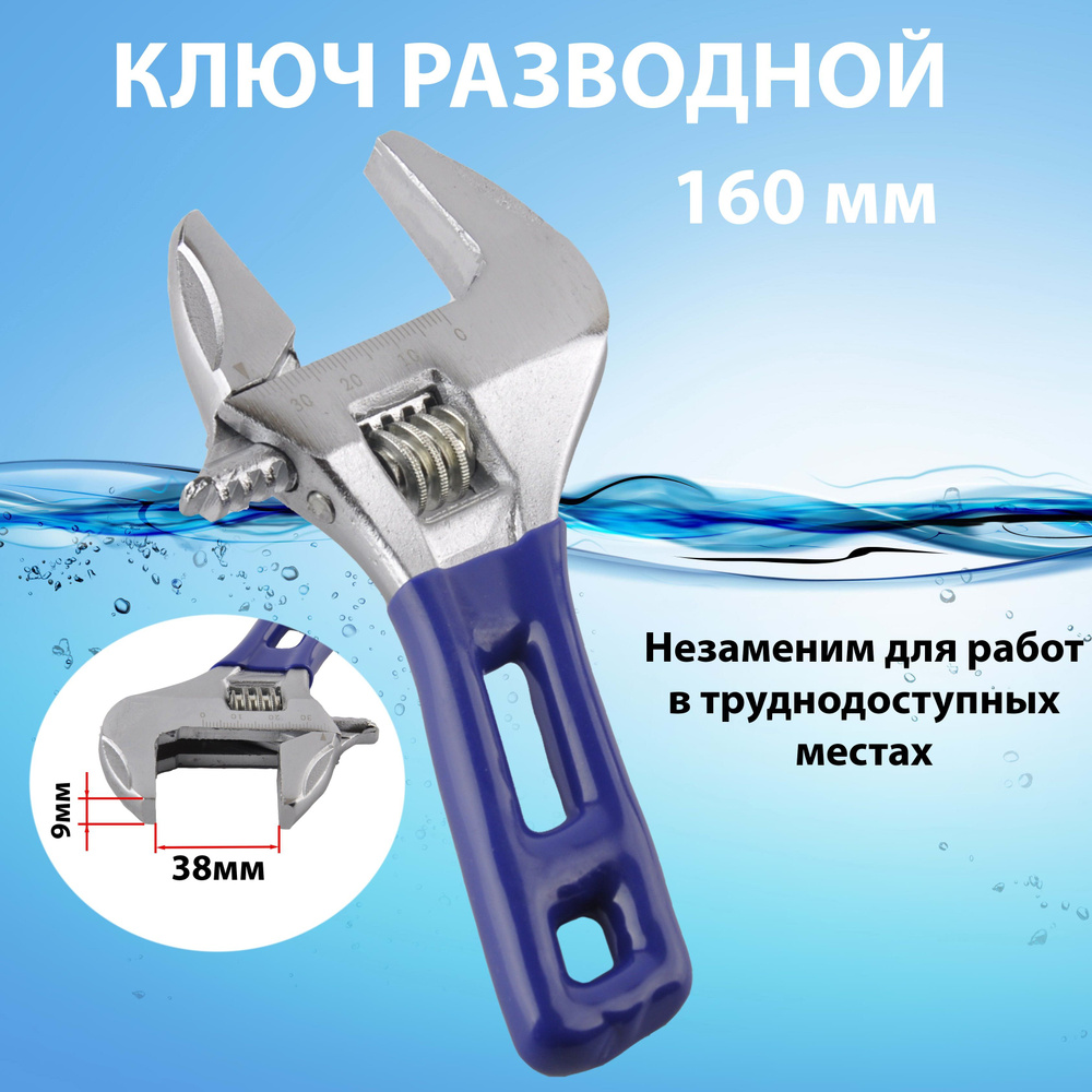 Ключ разводной с короткой ручкой и тонкими губками - купить с доставкой ...