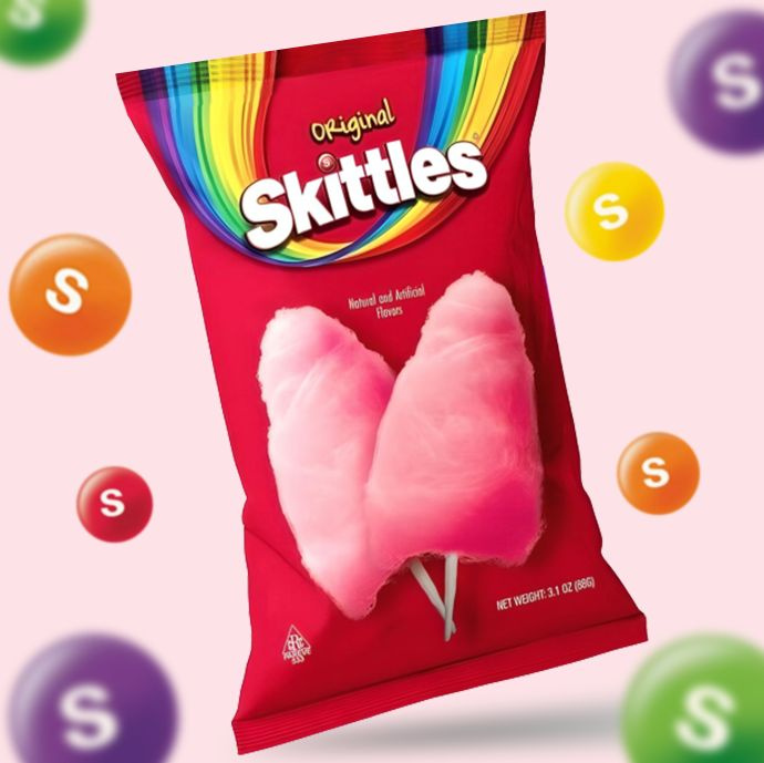 Сахарная вата Skittles Cotton Candy Strawberry Клубника 1 шт. 88 г США #1