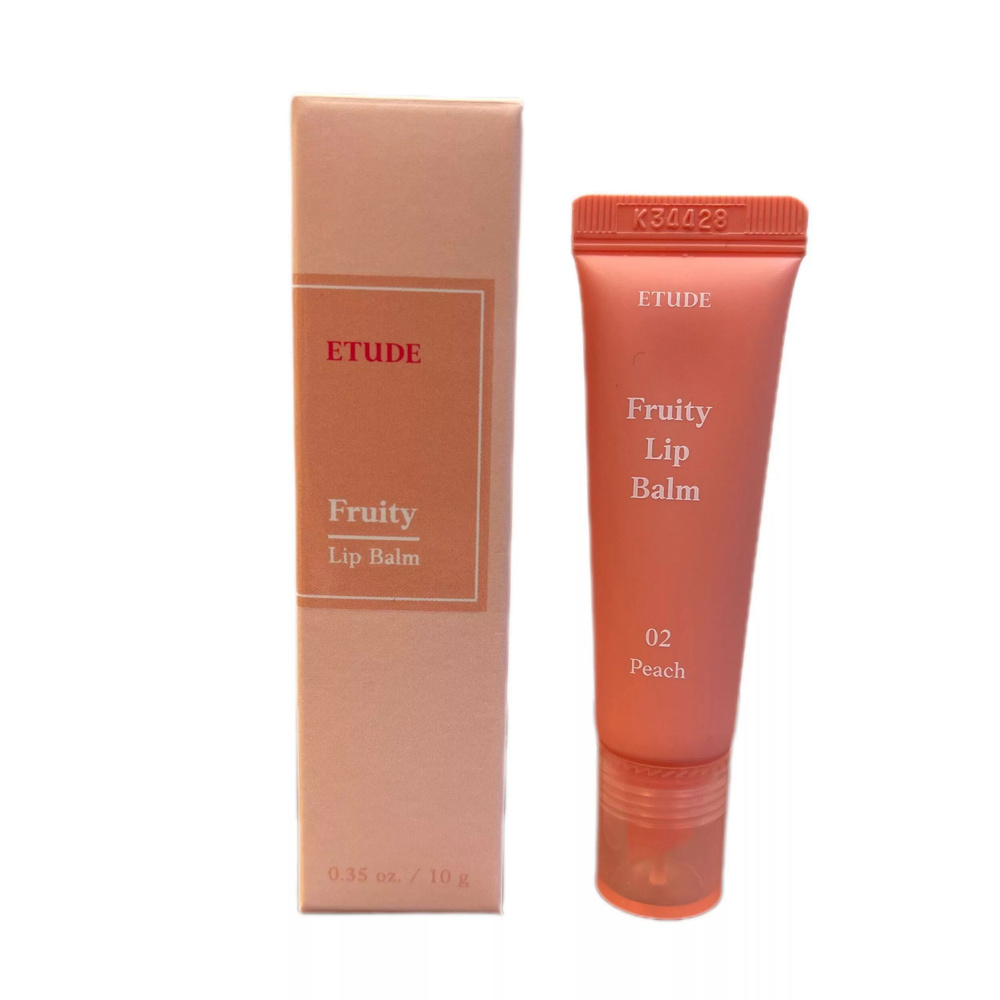 Etude Бальзам для губ с ароматом персика - Fruity lip balm #02 peach, 10г  #1