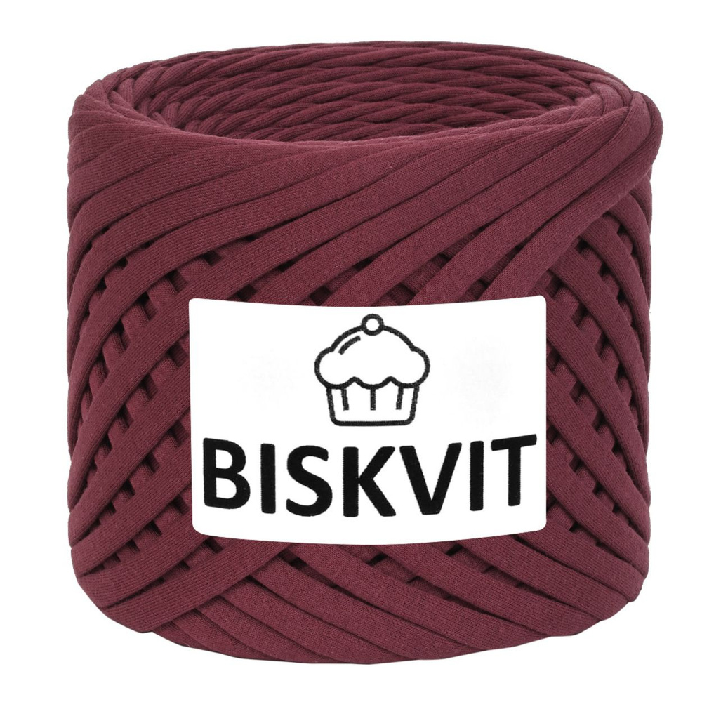 Трикотажная пряжа Biskvit (Бисквит) цвет Вино, 330гр. 100м. (100% хлопок), 1 моток.  #1