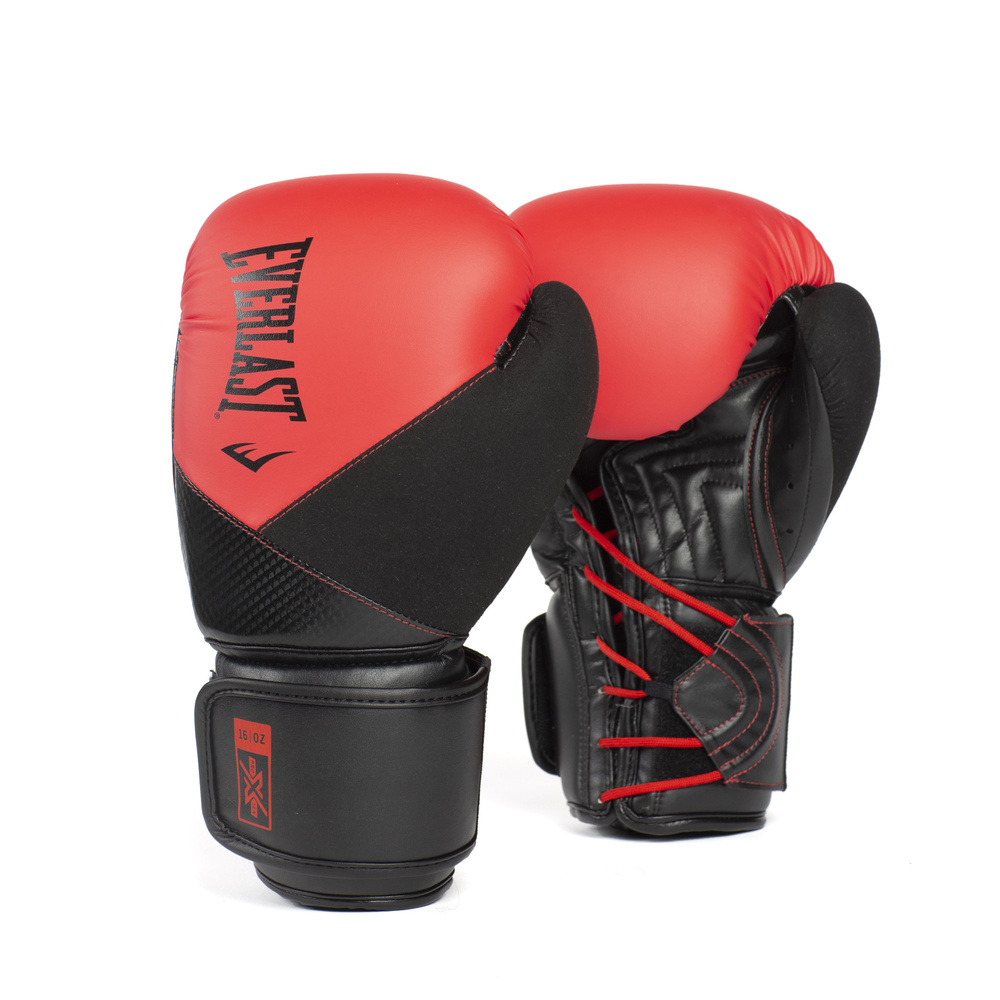 Перчатки тренировочные Everlast Protex PU_размер 16oz_красный/черный_искусственная кожа  #1