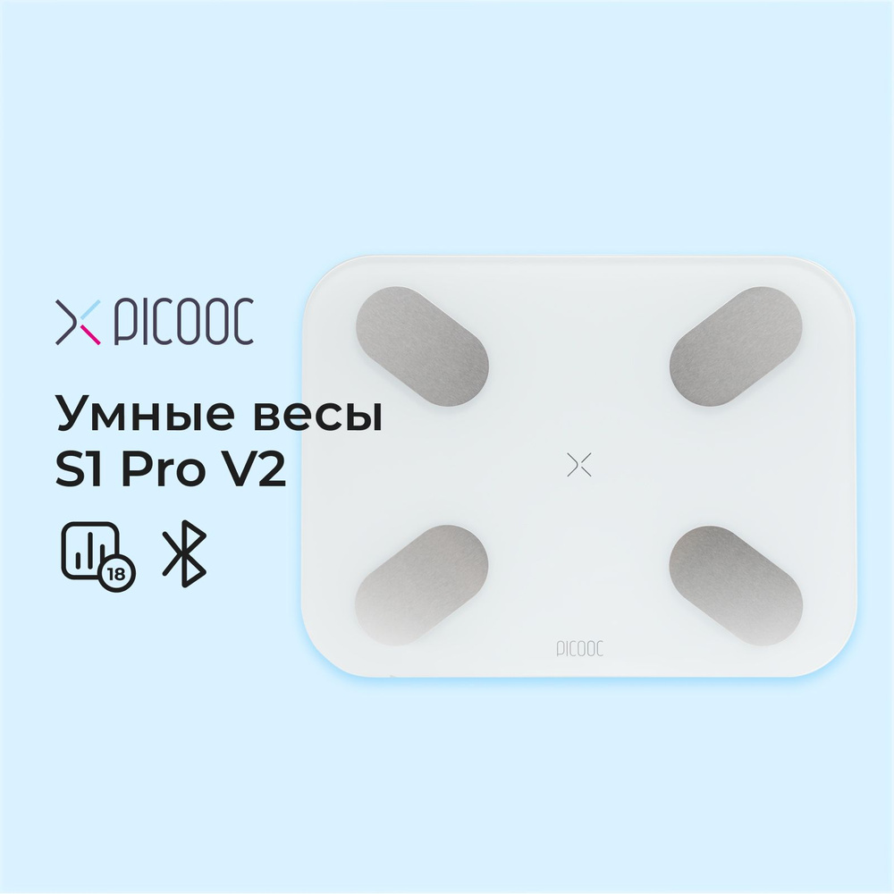 Умные весы Picooc S1 Pro V2 (Bluetooth, 34x26 см)