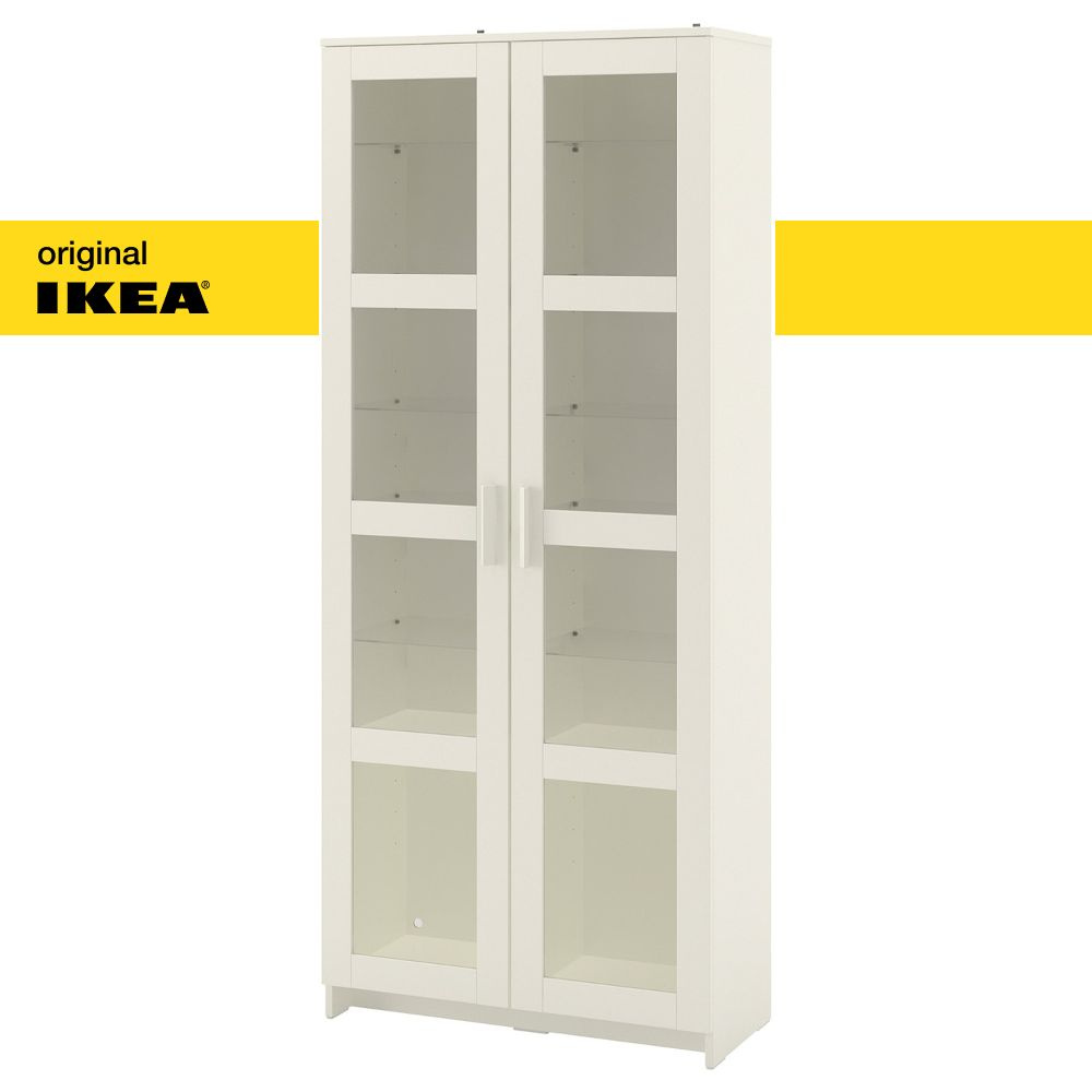 Шкаф-витрина IKEA BRIMNES, 80x35x190 см - купить по выгодной цене в  интернет-магазине OZON (1483240239)