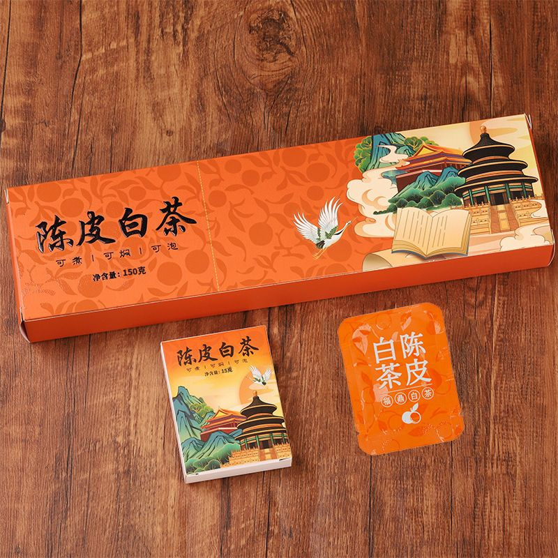 Один кусок мандариновой кожуры белого чая (10 маленьких коробок по 30 ...