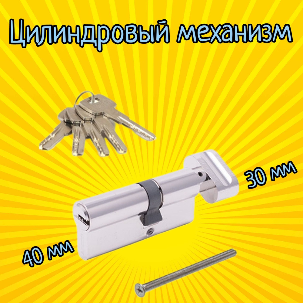 Цилиндровый механизм Apecs SM-70(30C/40)-C-NI / цилиндр замка #1